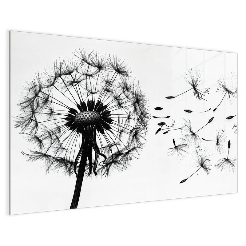 Magnettafel - Pusteblume auf Weiß