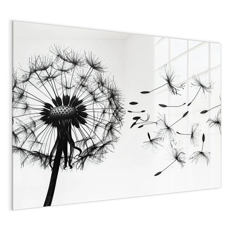Magnettafel - Pusteblume auf Weiß