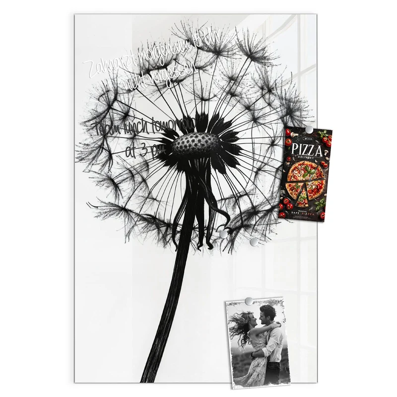 Magnettafel - Pusteblume auf Weiß