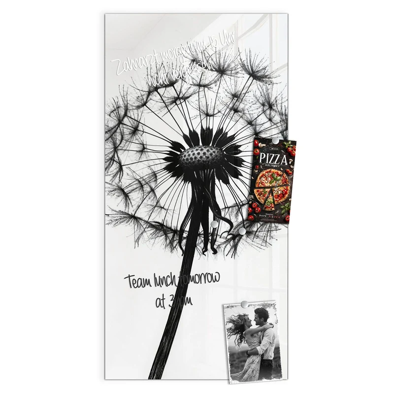 Magnettafel - Pusteblume auf Weiß