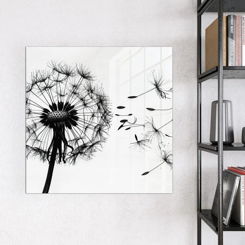 Magnettafel - Pusteblume auf Weiß