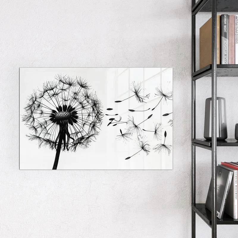 Magnettafel - Pusteblume auf Weiß