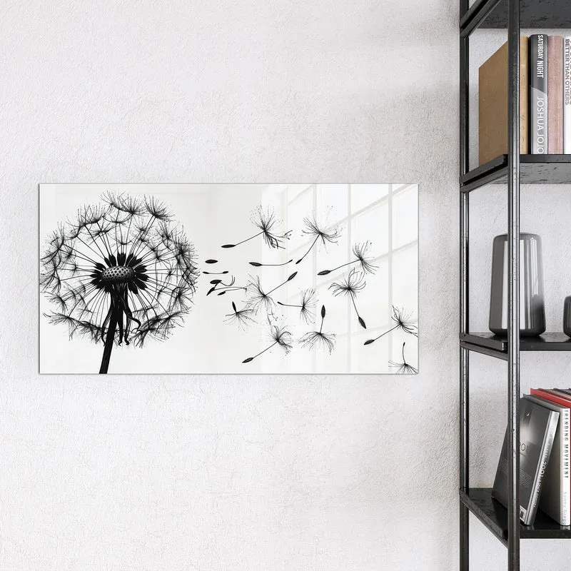 Magnettafel - Pusteblume auf Weiß