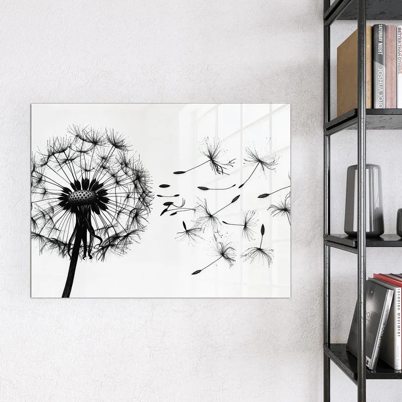 Magnettafel - Pusteblume auf Weiß
