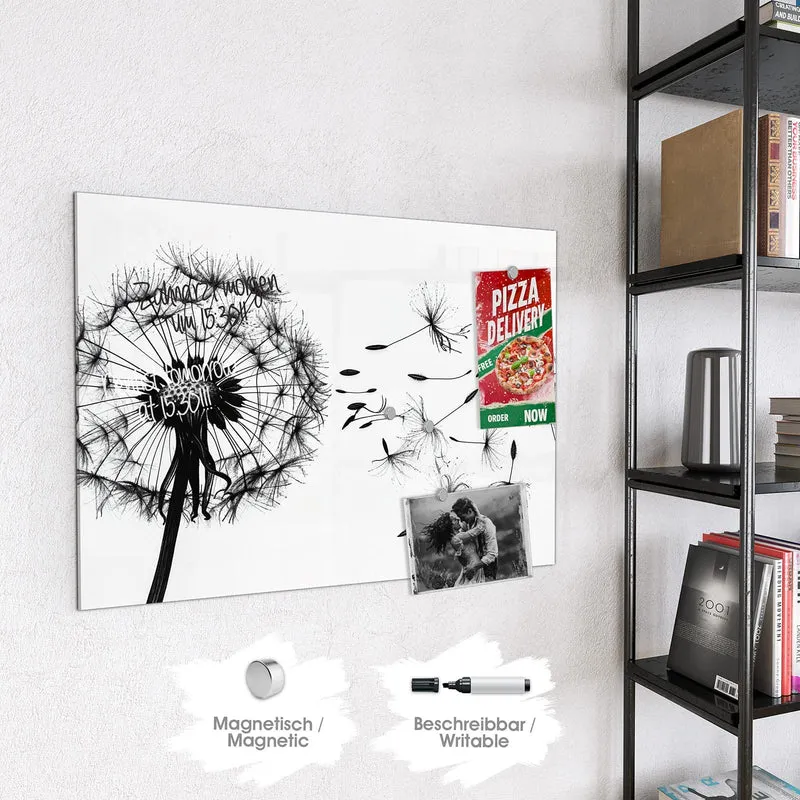 Magnettafel - Pusteblume auf Weiß
