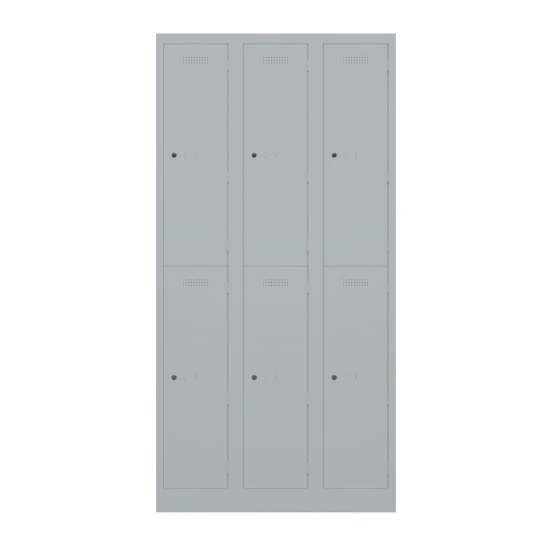 Garderobenschrank Primary Locker | 3 Abteile mit je 2 Fächern übereinander