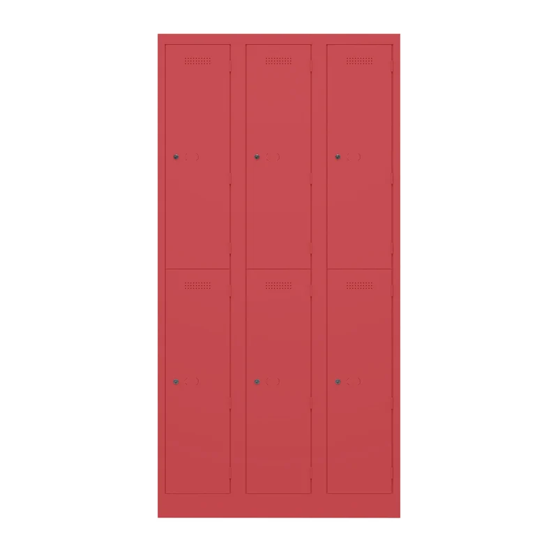 Garderobenschrank Primary Locker | 3 Abteile mit je 2 Fächern übereinander
