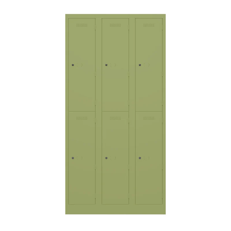 Garderobenschrank Primary Locker | 3 Abteile mit je 2 Fächern übereinander