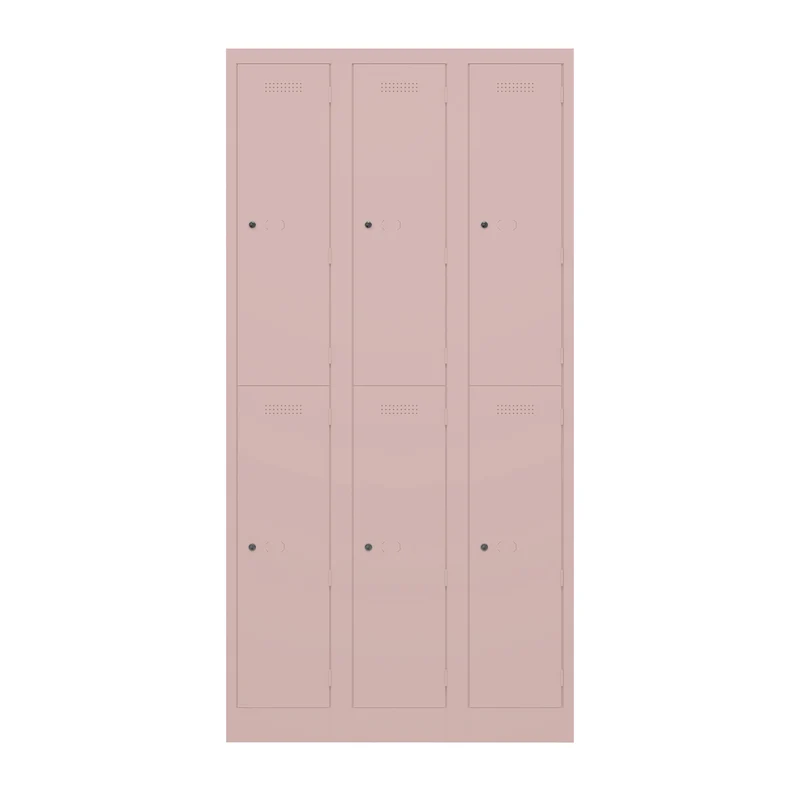 Garderobenschrank Primary Locker | 3 Abteile mit je 2 Fächern übereinander