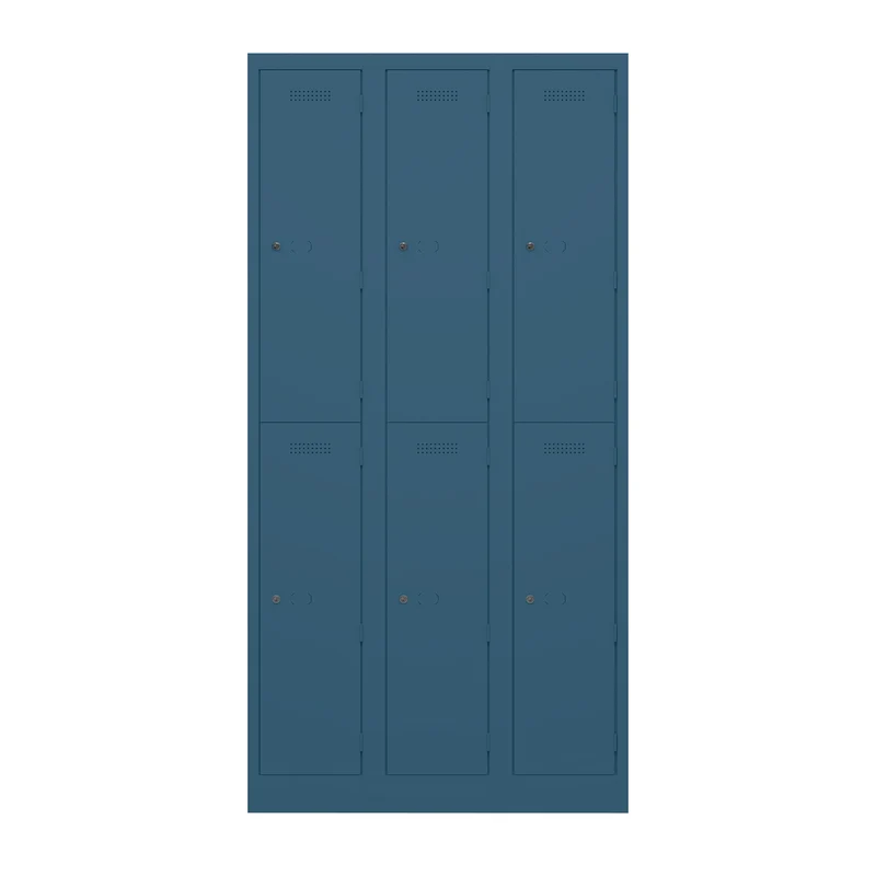 Garderobenschrank Primary Locker | 3 Abteile mit je 2 Fächern übereinander