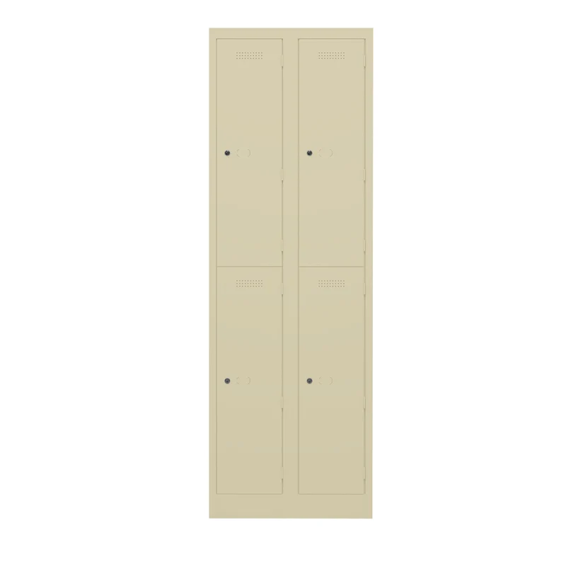 Garderobenschrank Primary Locker | 2 Abteile mit je 2 Fächern übereinander