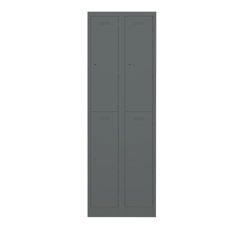 Garderobenschrank Primary Locker | 2 Abteile mit je 2 Fächern übereinander