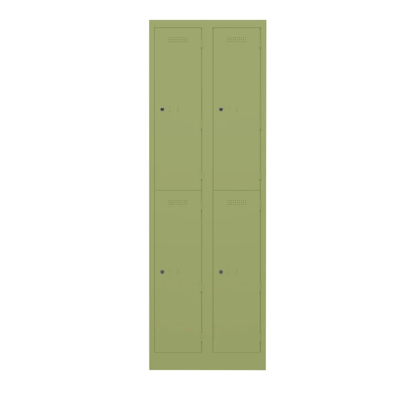 Garderobenschrank Primary Locker | 2 Abteile mit je 2 Fächern übereinander
