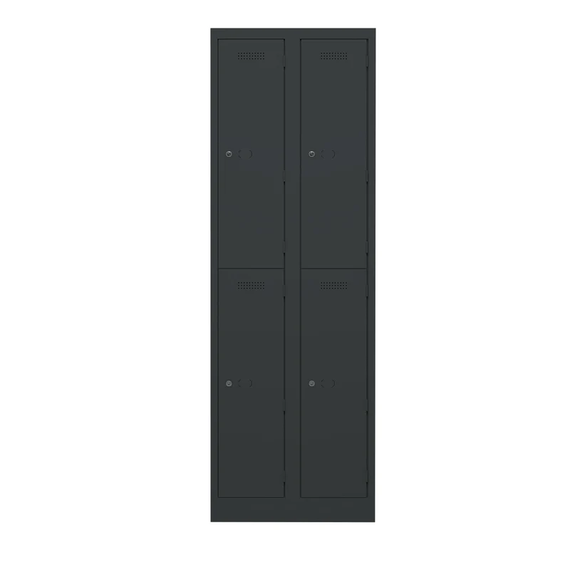 Garderobenschrank Primary Locker | 2 Abteile mit je 2 Fächern übereinander