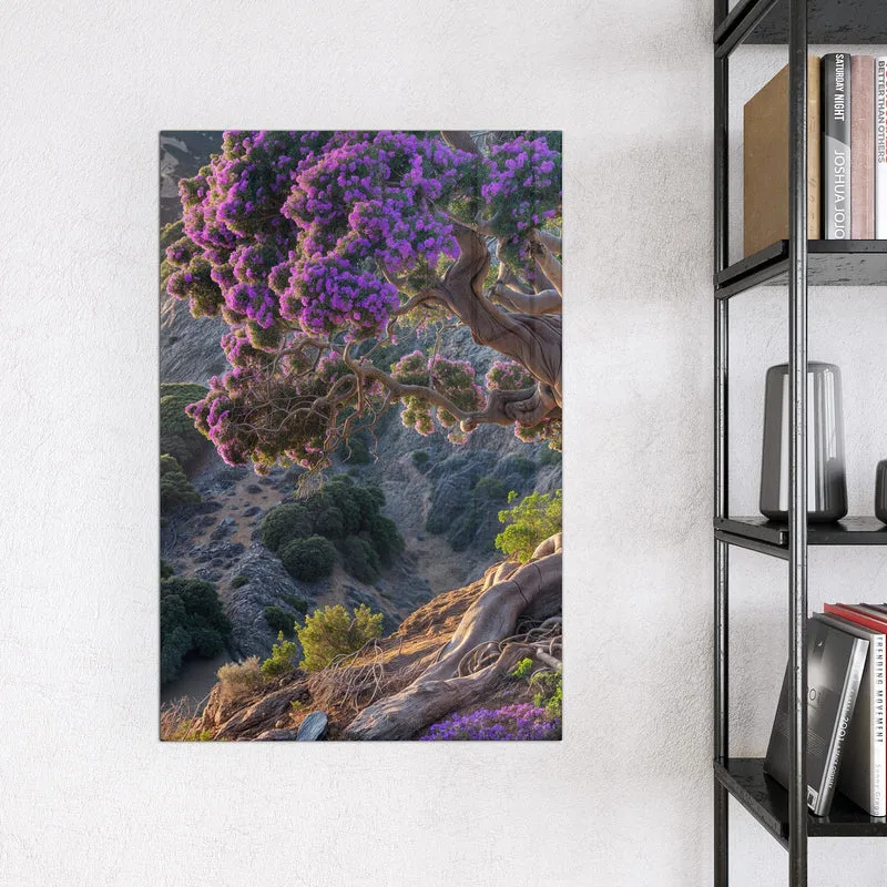 Magnettafel - Baum mit lila Blüten