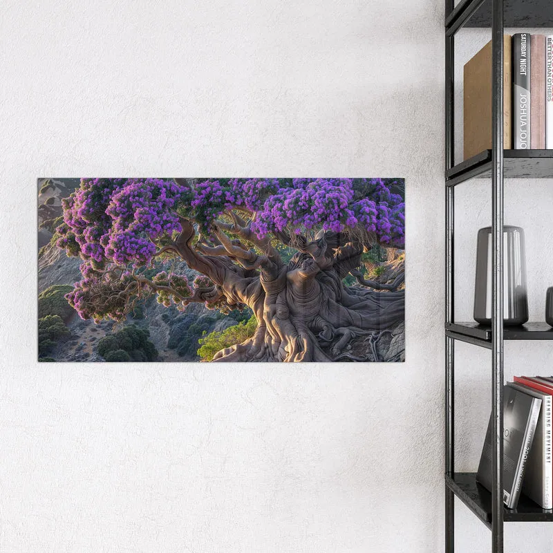 Magnettafel - Baum mit lila Blüten