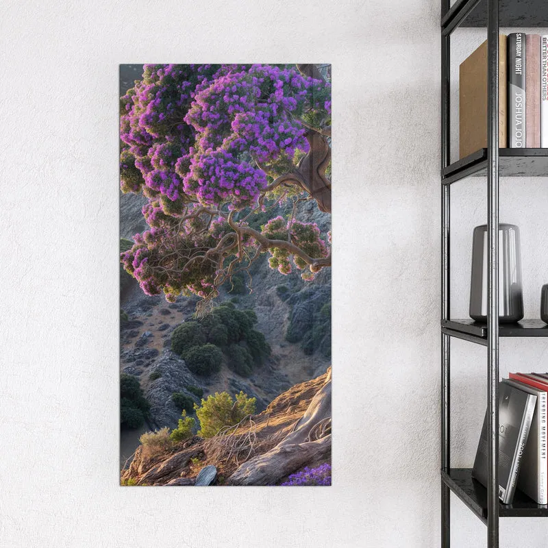 Magnettafel - Baum mit lila Blüten