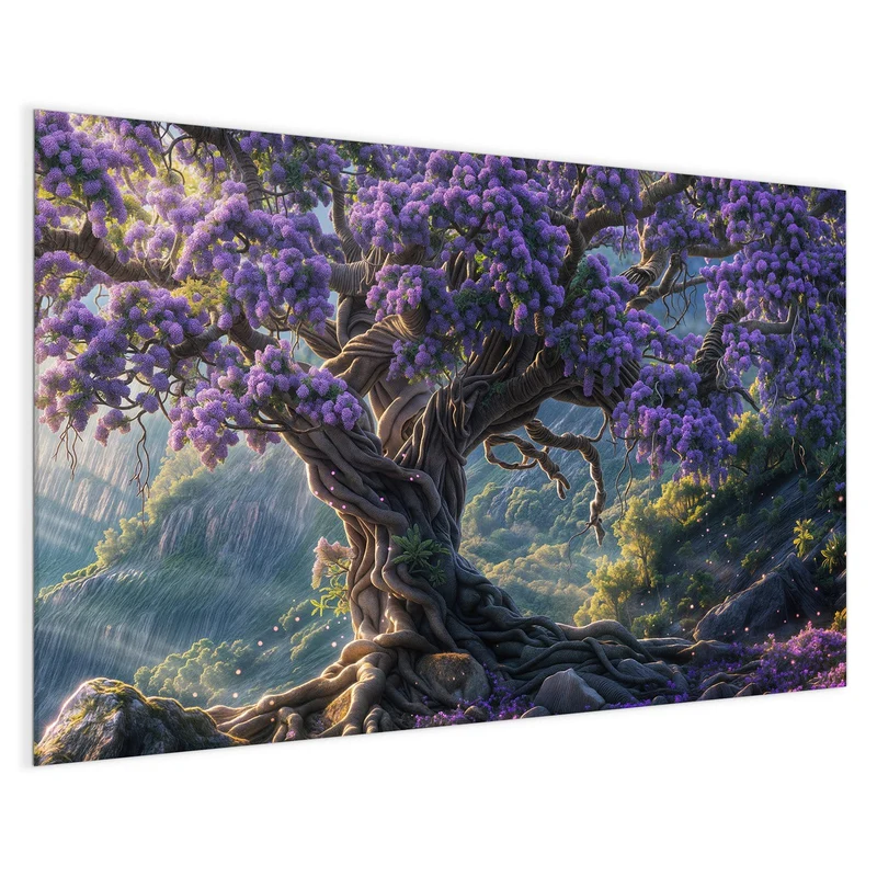Magnettafel - Baum in Fliederblüte