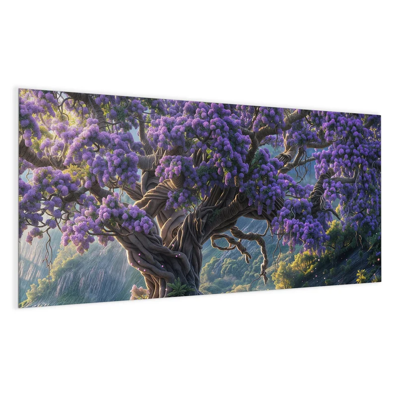 Magnettafel - Baum in Fliederblüte