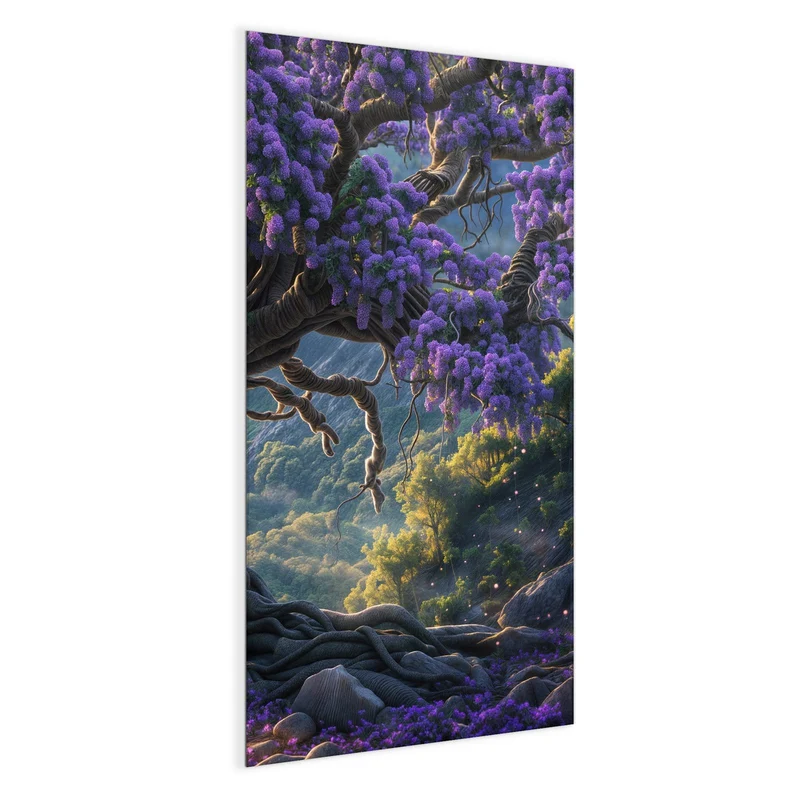 Magnettafel - Baum in Fliederblüte