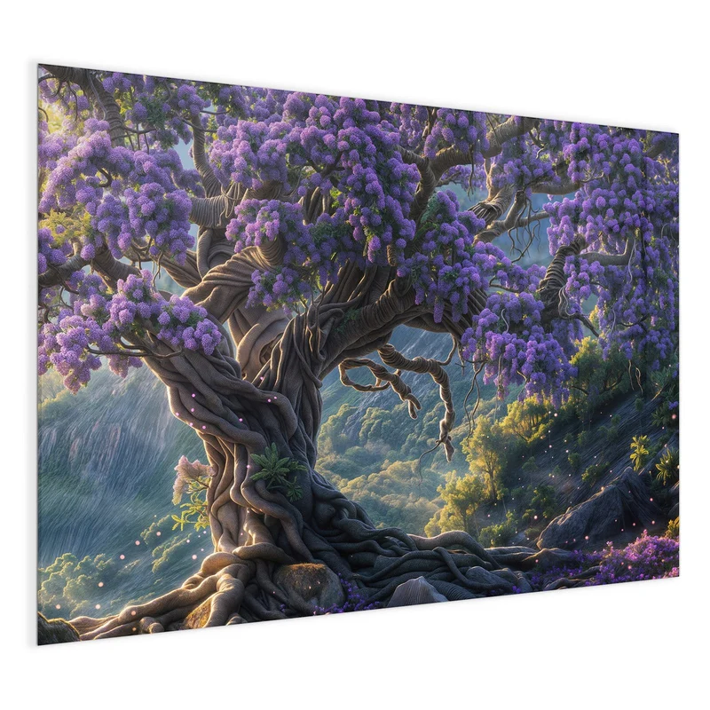 Magnettafel - Baum in Fliederblüte