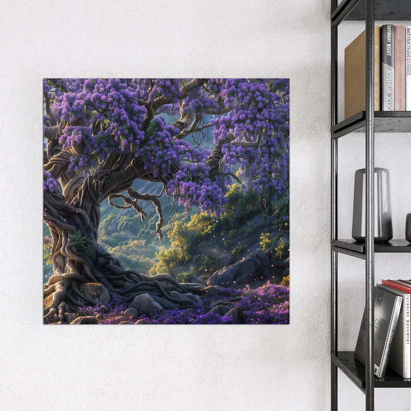 Magnettafel - Baum in Fliederblüte