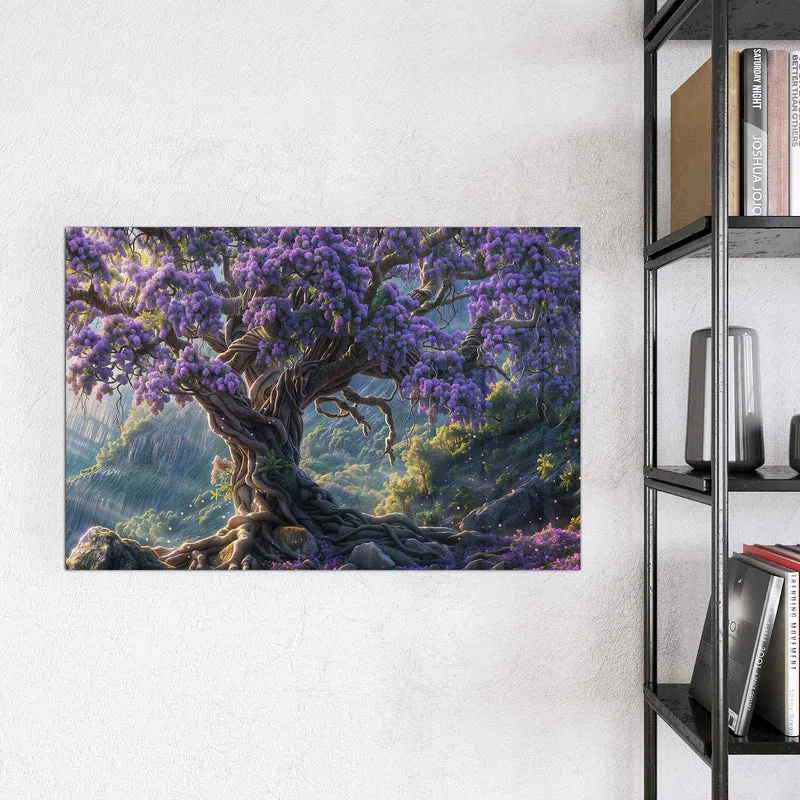 Magnettafel - Baum in Fliederblüte