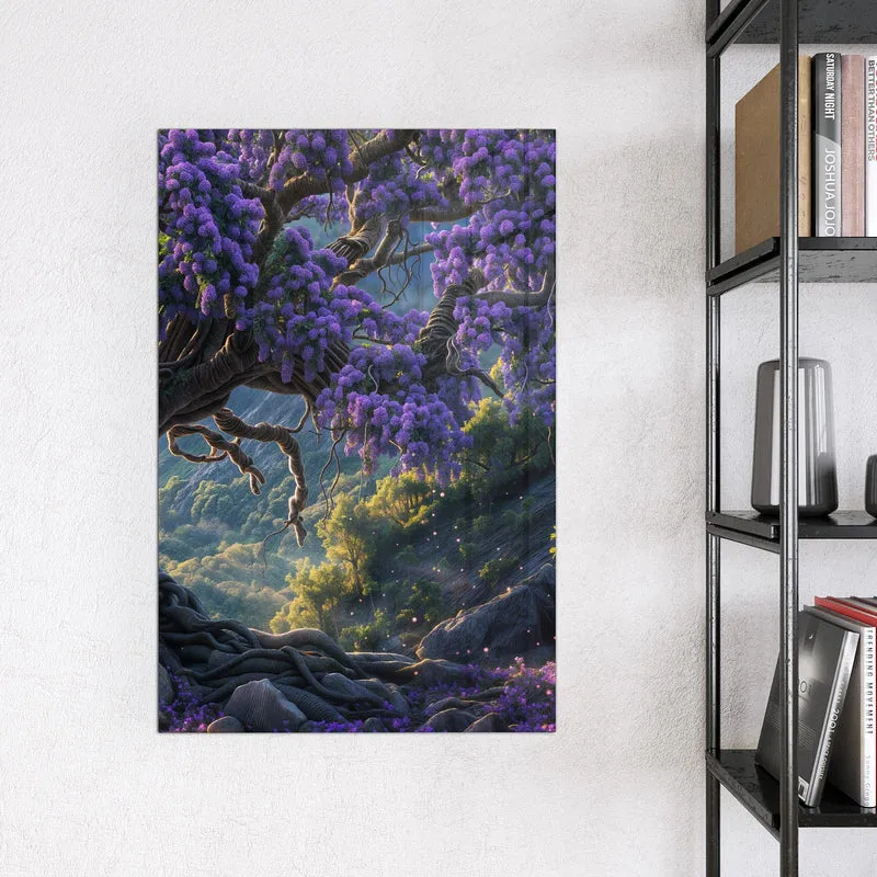 Magnettafel - Baum in Fliederblüte