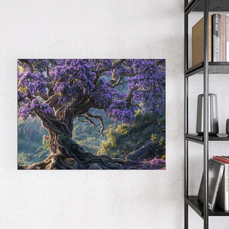 Magnettafel - Baum in Fliederblüte