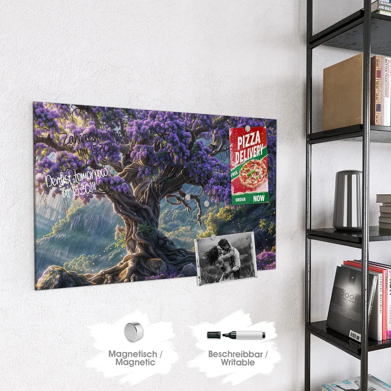 Magnettafel - Baum in Fliederblüte