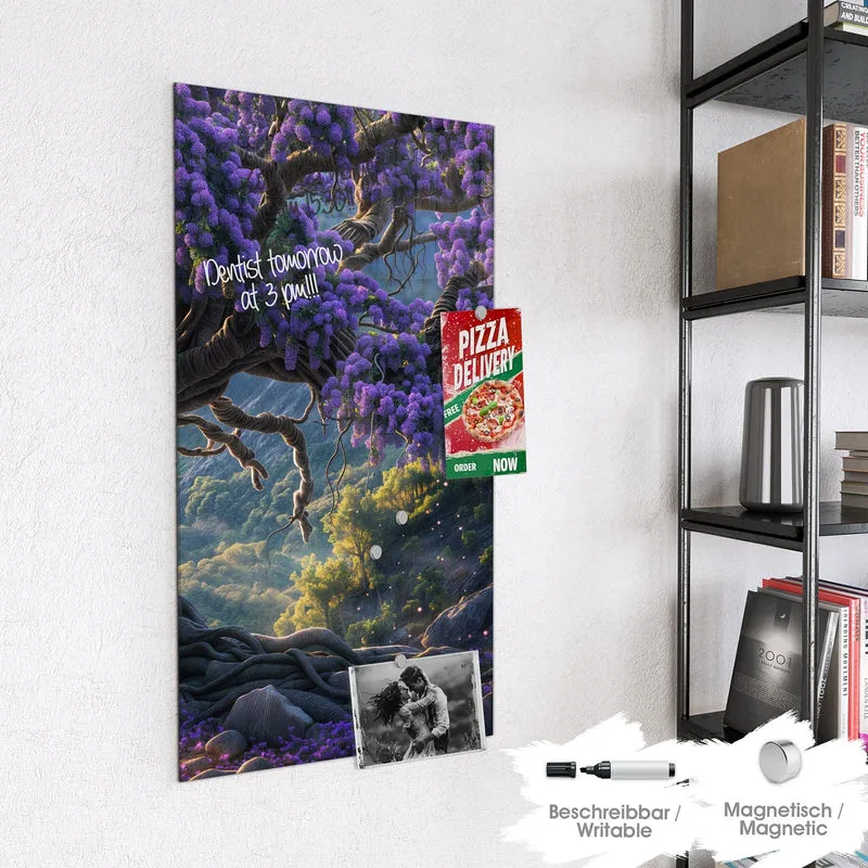 Magnettafel - Baum in Fliederblüte