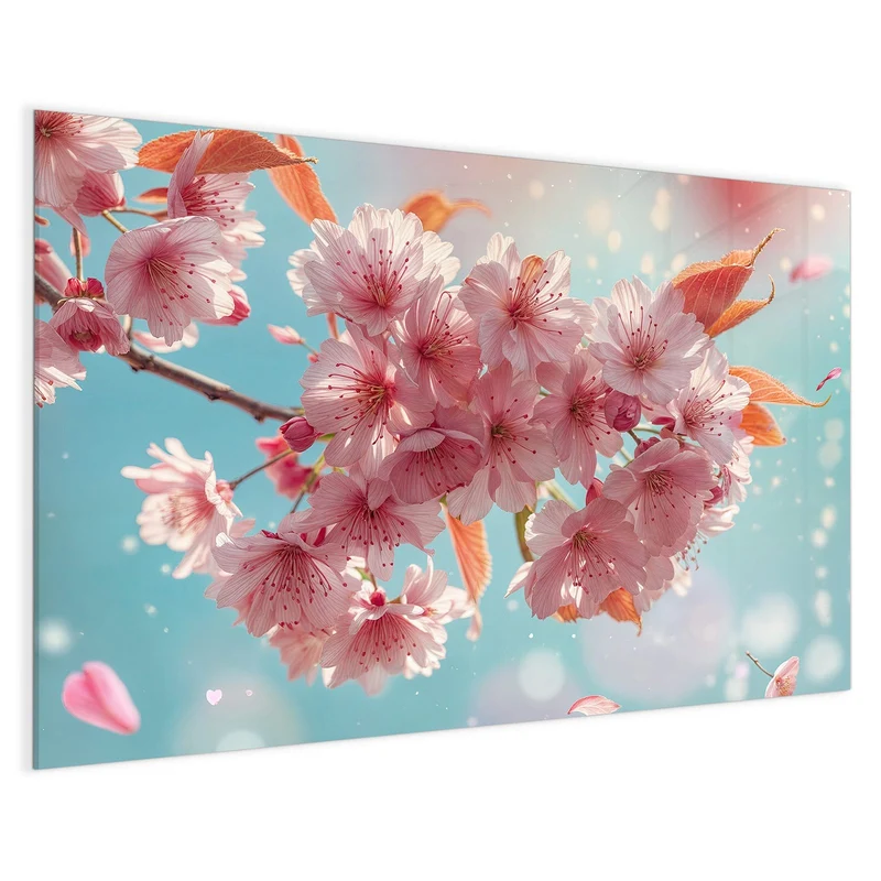 Magnettafel - Kirschblüten in Blau