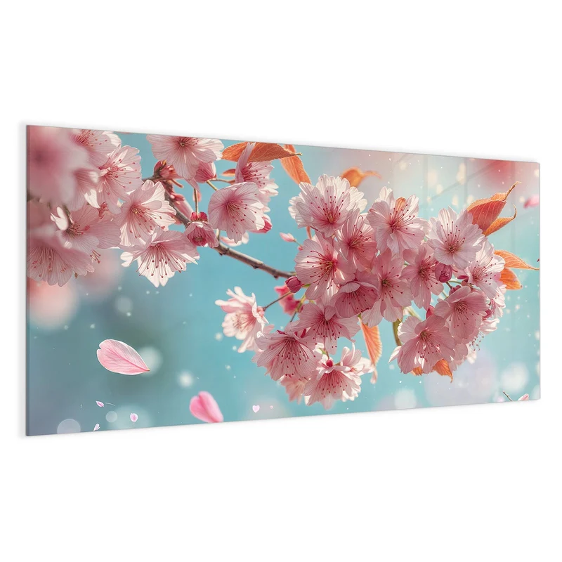 Magnettafel - Kirschblüten in Blau