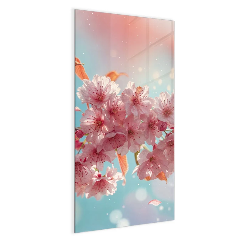 Magnettafel - Kirschblüten in Blau