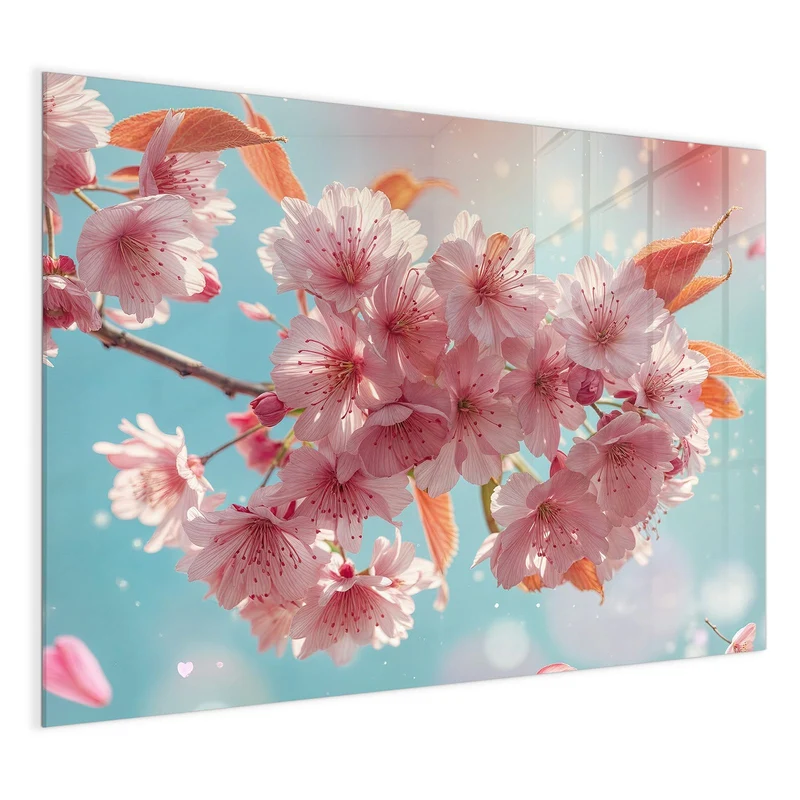 Magnettafel - Kirschblüten in Blau
