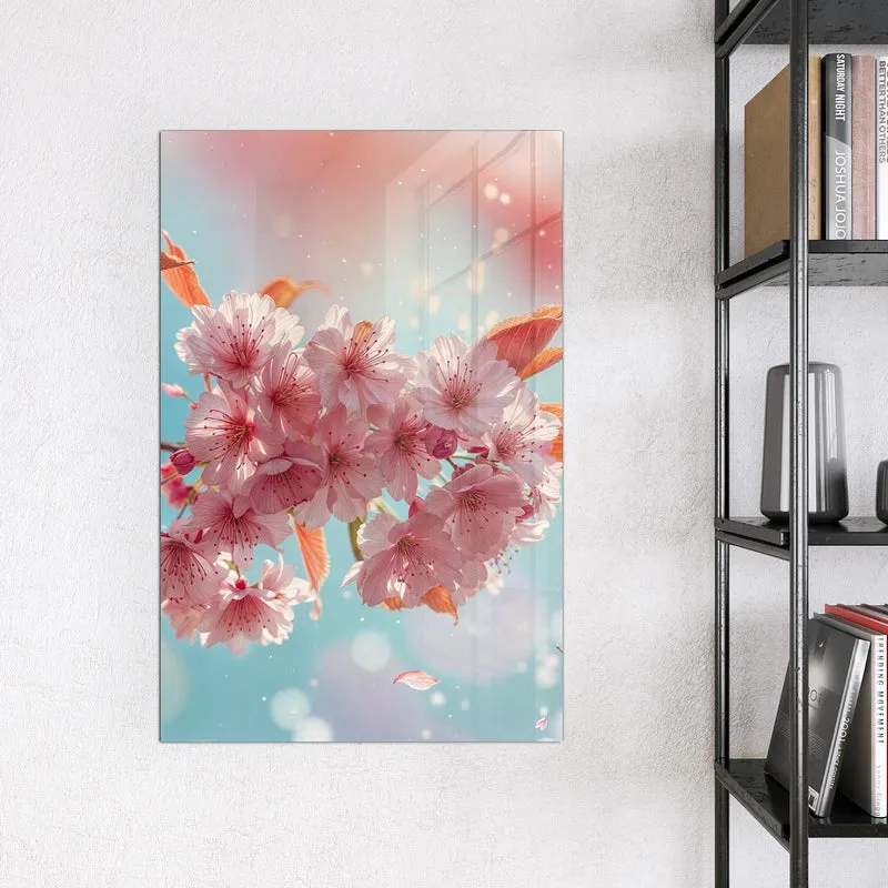 Magnettafel - Kirschblüten in Blau