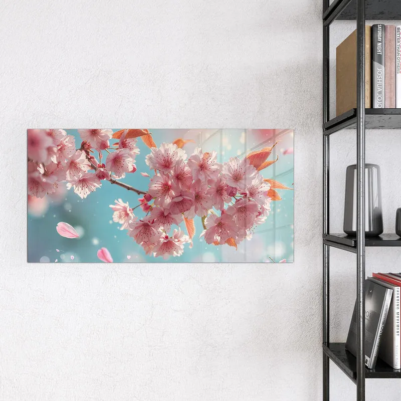 Magnettafel - Kirschblüten in Blau