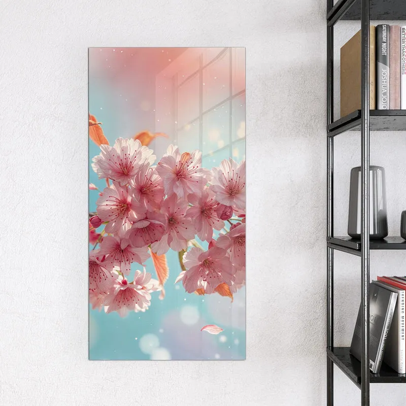 Magnettafel - Kirschblüten in Blau
