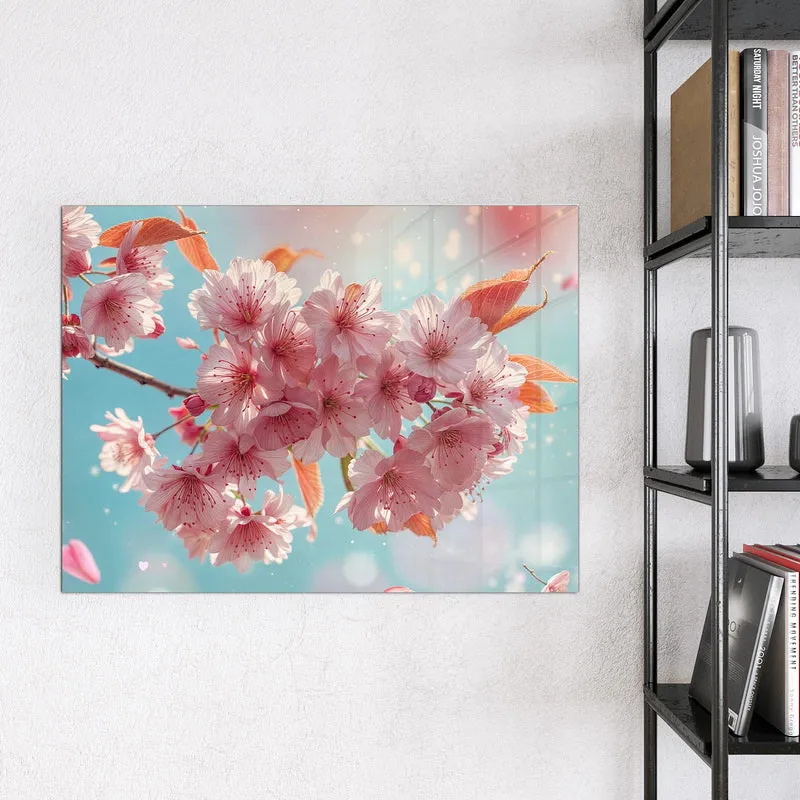 Magnettafel - Kirschblüten in Blau