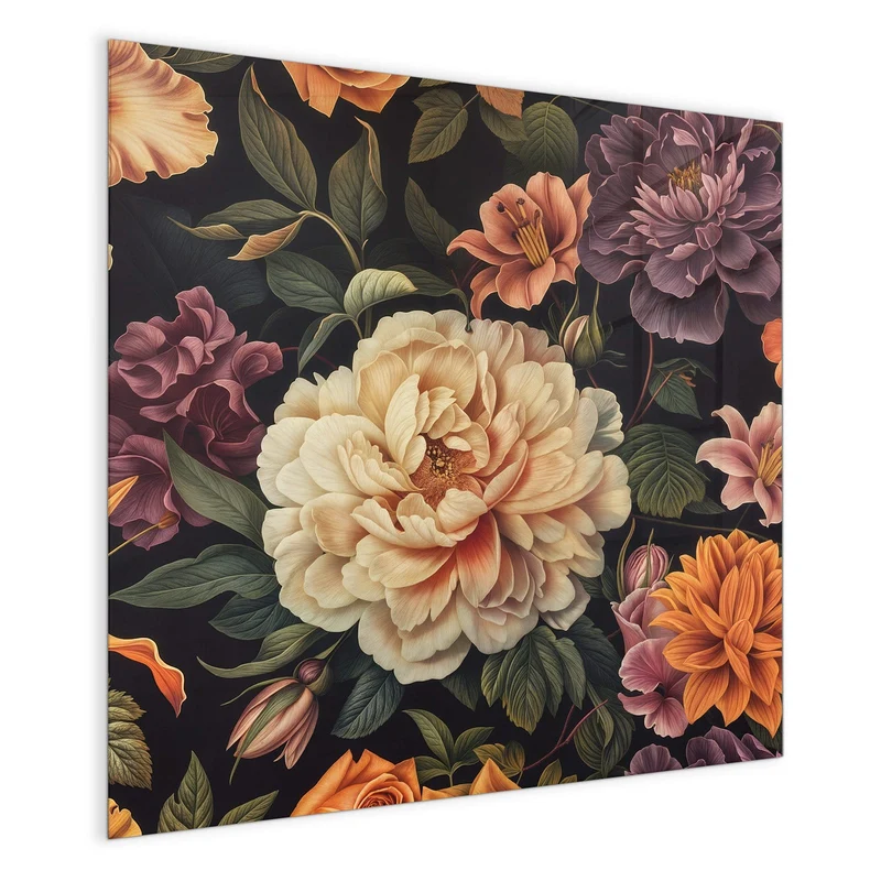 Magnettafel - Barocke Blüten