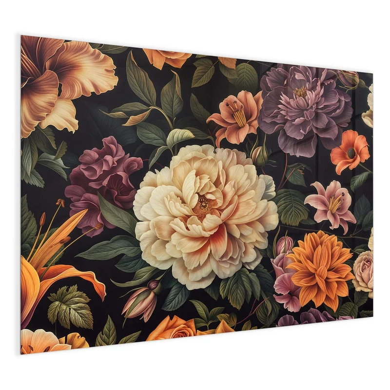 Magnettafel - Barocke Blüten