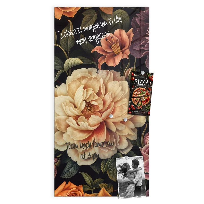 Magnettafel - Barocke Blüten