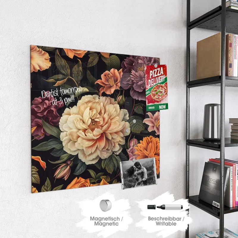 Magnettafel - Barocke Blüten