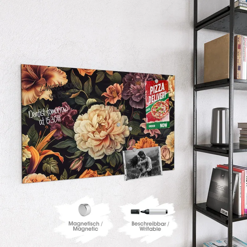 Magnettafel - Barocke Blüten