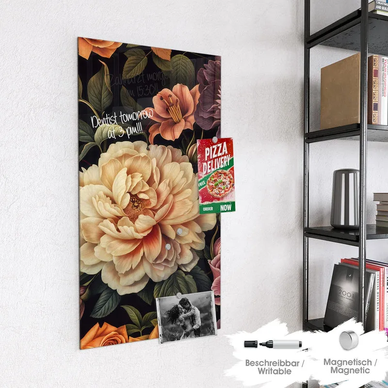 Magnettafel - Barocke Blüten