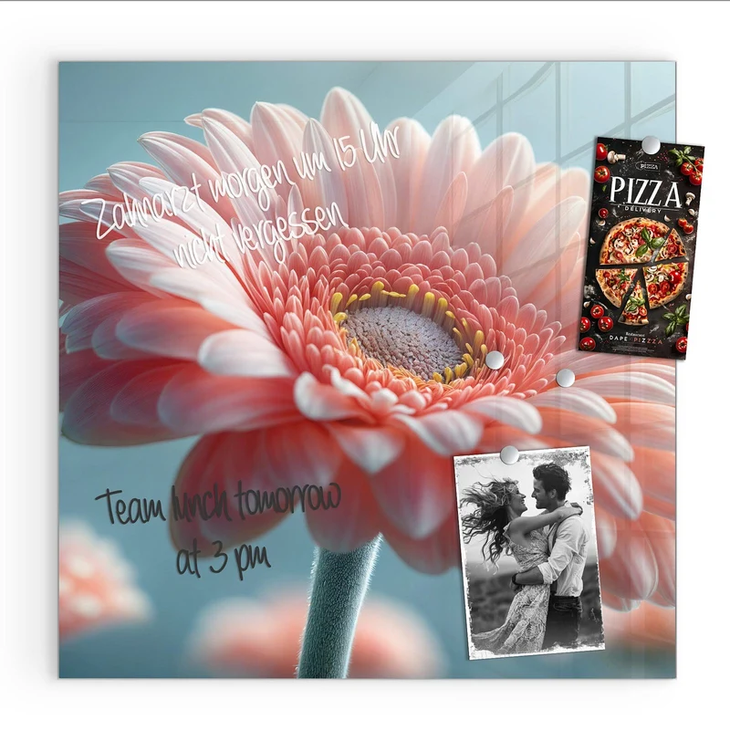 Magnettafel - Rosa Gerbera