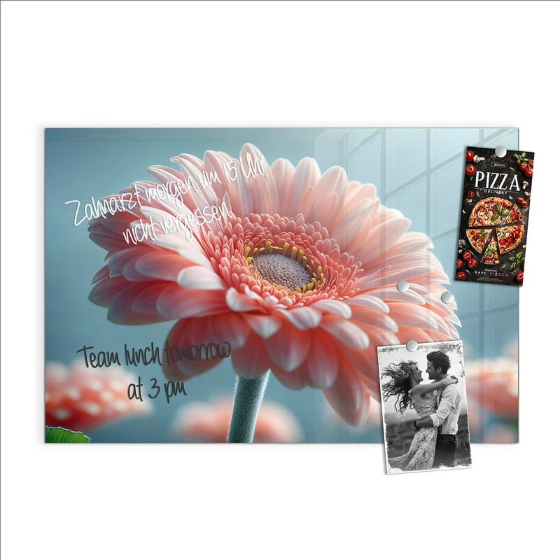 Magnettafel - Rosa Gerbera