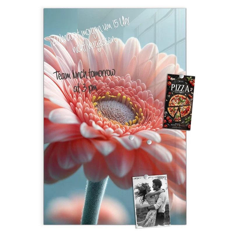 Magnettafel - Rosa Gerbera
