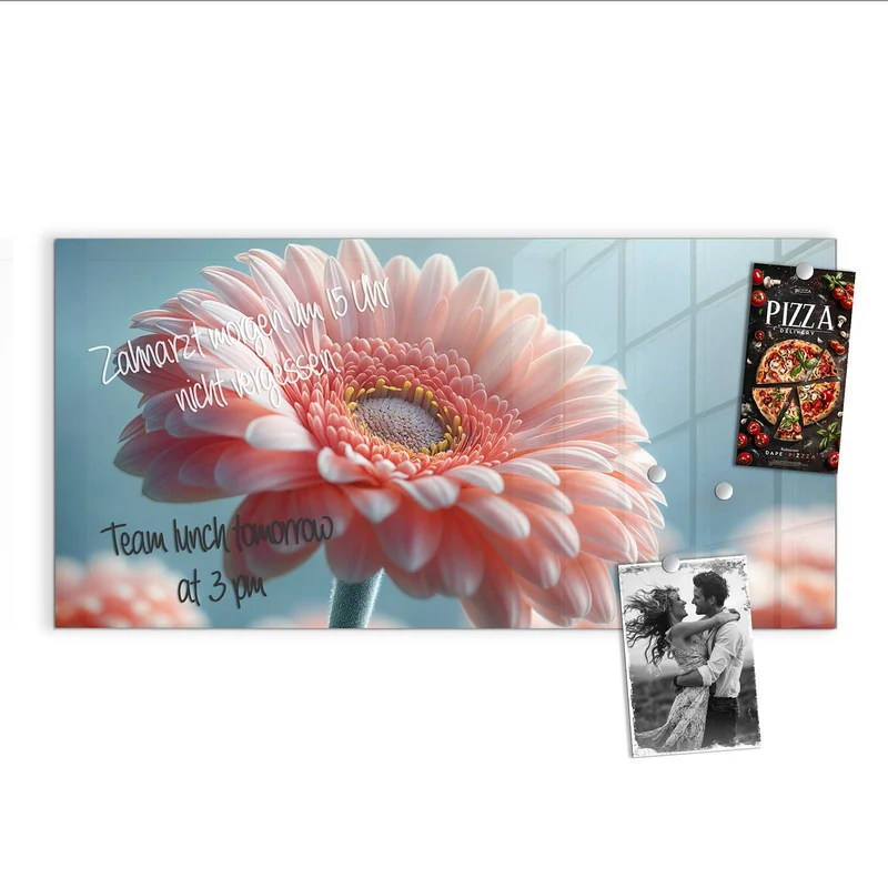 Magnettafel - Rosa Gerbera