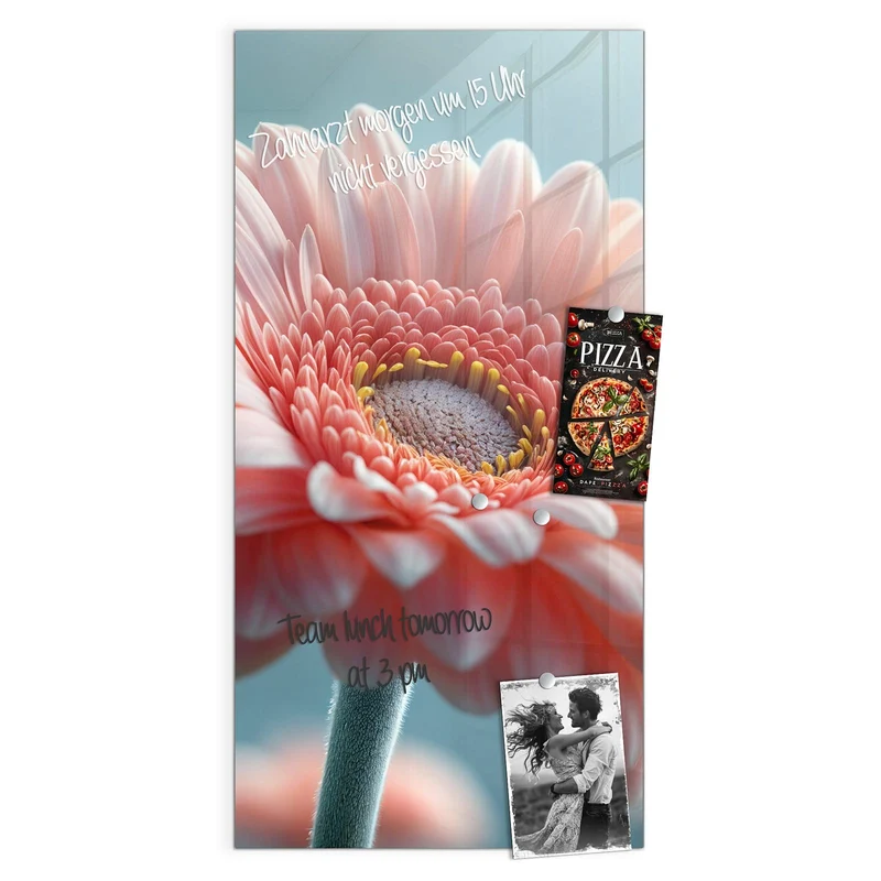 Magnettafel - Rosa Gerbera